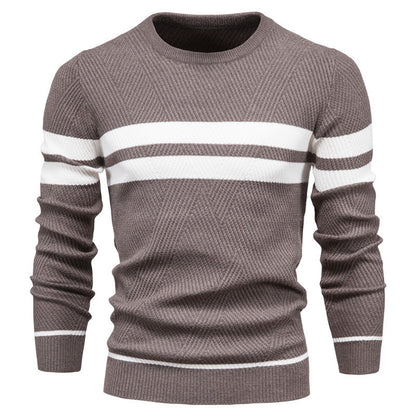 Men's Pullover Multi-color Round Neck Men's European-style Plus Size Sweater