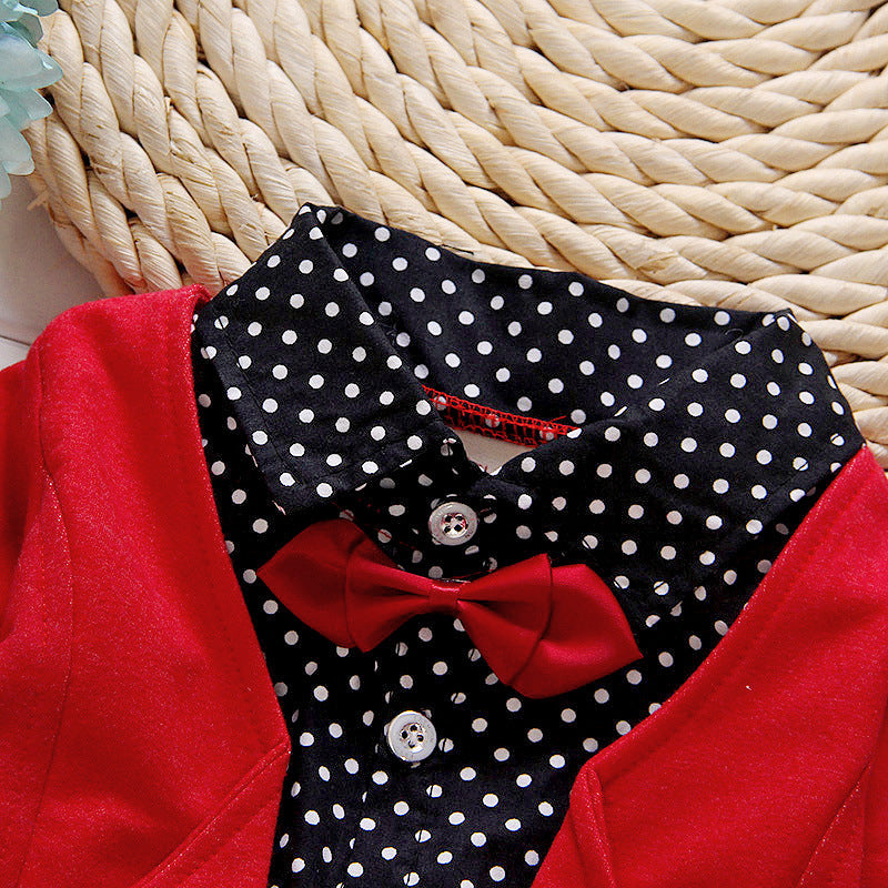 Children's Suit Bow tie Sweater Small Trousers