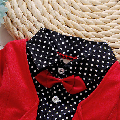 Children's Suit Bow tie Sweater Small Trousers