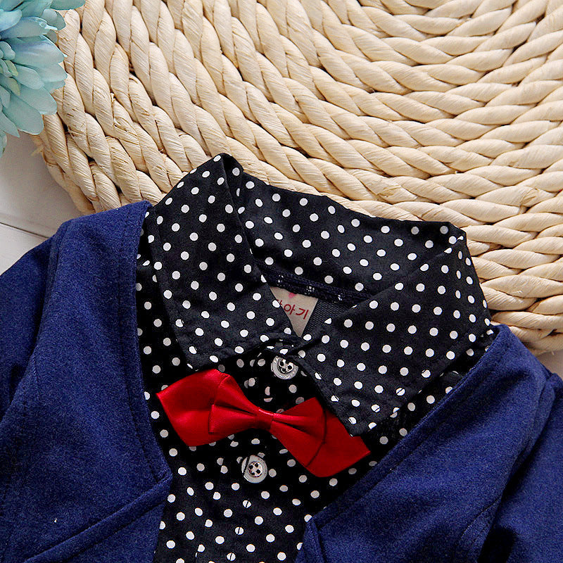 Children's Suit Bow tie Sweater Small Trousers