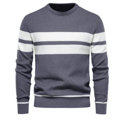 Men's Pullover Multi-color Round Neck Men's European-style Plus Size Sweater