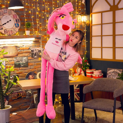 MINISO 50cm~170cm Pink Plush Doll Toys Cute Cartoon Leopard Stuffed Animal Baby Toy Kid Soft Kawaii Stuffed Doll Christmas Gift