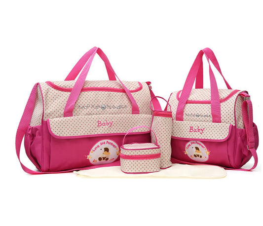 Water-repellent mother and baby bag, multifunctional small mommy bag, Huayao bear embroidered maternity bag, travel bag