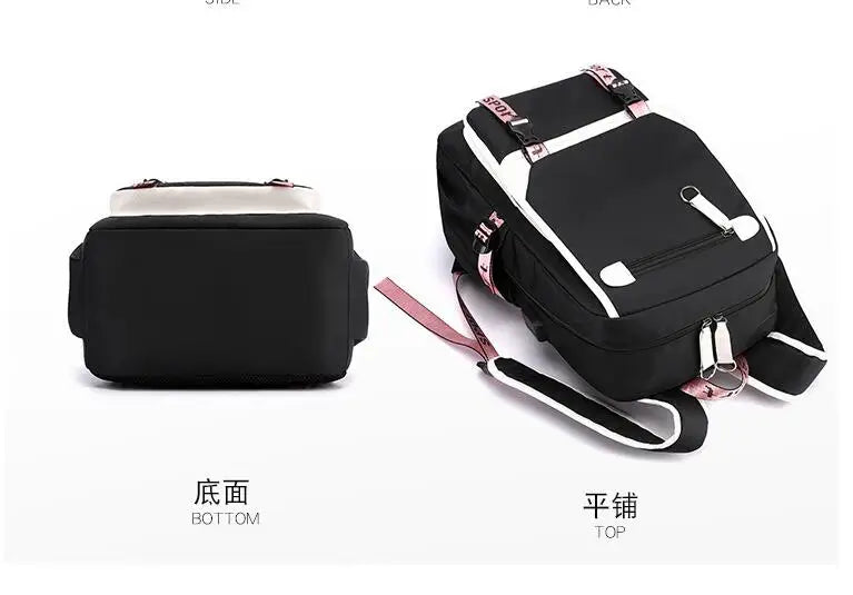 Cute Lilo & Stitch Mochila Feminina Backpack Usb Charging School Bags Teenage Girls Boys Laptop Back Pack Women Travel Bagpacks