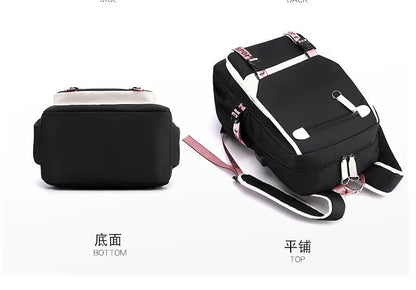 Cute Lilo & Stitch Mochila Feminina Backpack Usb Charging School Bags Teenage Girls Boys Laptop Back Pack Women Travel Bagpacks