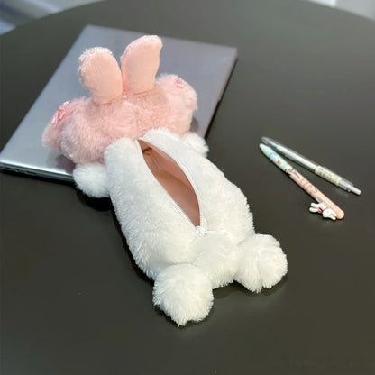 Sanrio Kawaii Anime Pink Pencil Case My Melody Sweet Piano Girly Plush Bag Large Capacity Stationery Storage Bag Gifts Girl