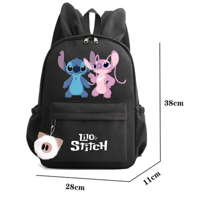 Cute Lilo Stitch Backpack for Girl Boy Student Teenager Rucksack Women Casual School Bags Travel Rabbit Ears Mochila