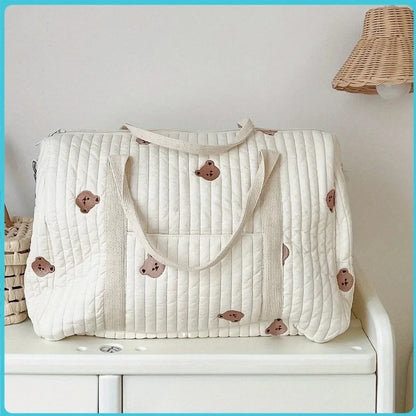 Multifunction Mommy Diaper Bag with Insulated Pocket Changing Pad Portable Infant Travel Diaper Nappy Bags Large Capacity