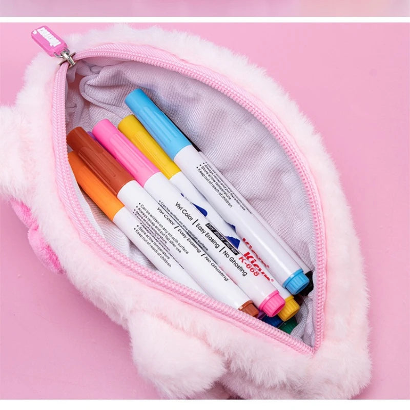 My Little Pony Plush Pencil Case Girls Makeup Bag Portable Coin Purse Cute Stationery Organizer