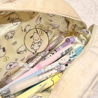 Hello Kitty Cute Plush Cat Pen Pencil Bag Case Cosmetic & Makeup Pouch Coin Purse Wallet Bags Stationery Storage School Supplies