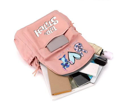 3Pcs/Set Lilo And Stitch Backpacks Lunch Bag Pencil Bag Teen Women Men School Students Backpack Cartoon School Bag Mochila