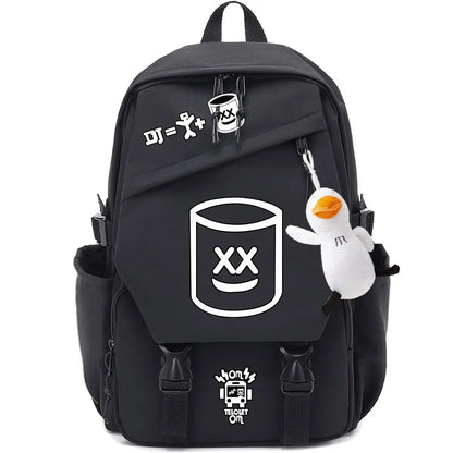 Unisex Marshmallow School Bag Portable Backpack for Business Trips Student Travel Gear   Send the pendant