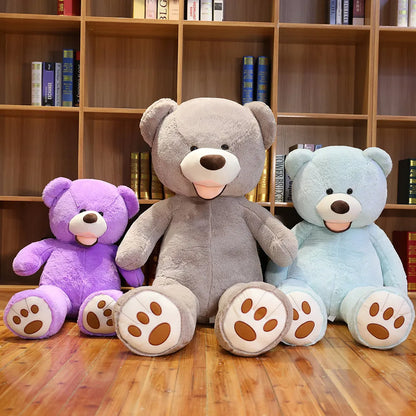 100/130cm Stuffed Giant America Bear Plush Toys Soft Animals Pillow Birthday Valentine's Gifts