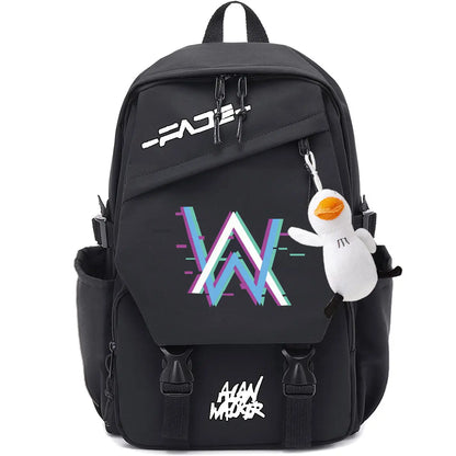 Unisex Marshmallow School Bag Portable Backpack for Business Trips Student Travel Gear   Send the pendant