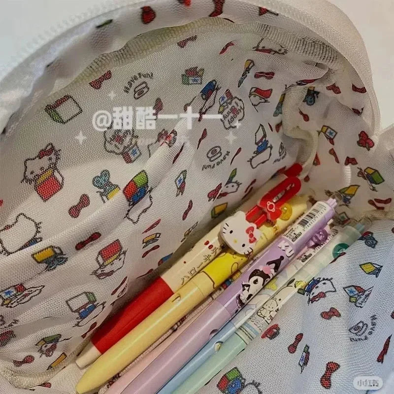 Hello Kitty Cute Plush Cat Pen Pencil Bag Case Cosmetic & Makeup Pouch Coin Purse Wallet Bags Stationery Storage School Supplies