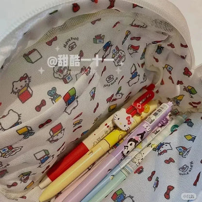 Hello Kitty Cute Plush Cat Pen Pencil Bag Case Cosmetic & Makeup Pouch Coin Purse Wallet Bags Stationery Storage School Supplies