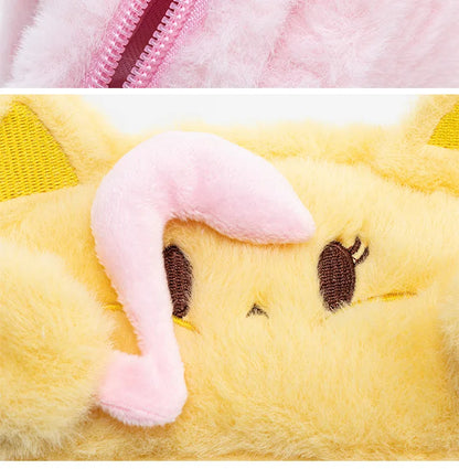 My Little Pony Plush Pencil Case Girls Makeup Bag Portable Coin Purse Cute Stationery Organizer