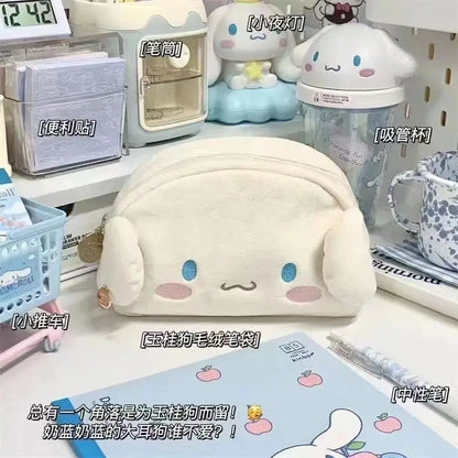 Hello Kitty Cute Plush Cat Pen Pencil Bag Case Cosmetic & Makeup Pouch Coin Purse Wallet Bags Stationery Storage School Supplies