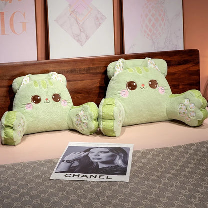 Cartoon soft Animal Cat Plush Backrest Sofa Cushion Stuffed Triangle Pillow On The Bed Gifts
