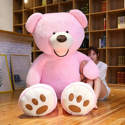 100/130cm Stuffed Giant America Bear Plush Toys Soft Animals Pillow Birthday Valentine's Gifts