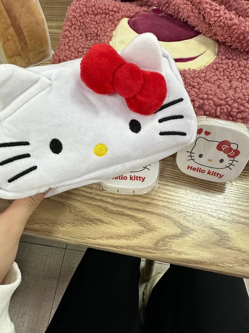 New Hello Kitty Plush Bag Anime Sanrio KT Cosmetic Storage Bags Cartoon Kawaii Pachacco Pencil Case Girl Birthday Gifts