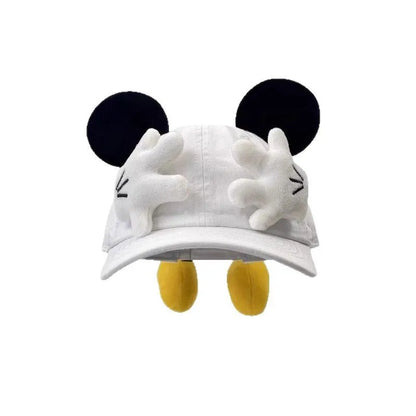 Cute Baseball Cap Cartoon Design Parody Mickey Cute Creative Big Ear Design Duck Tongue Hat Fashionable and Versatile