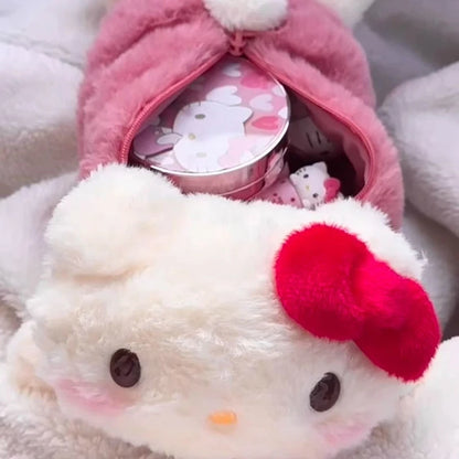 Sanrio Anime Hello Kitty Pencil Case School Stationary Big Capacity Pen Bag Storage Bag Girls Cosmetics Storage Bag