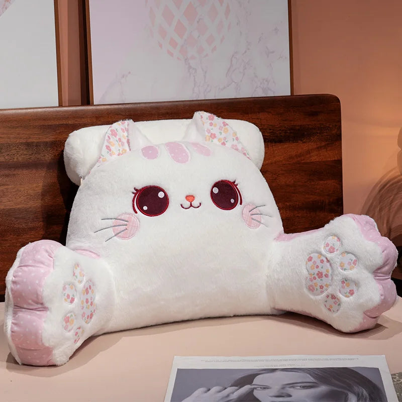 Cartoon soft Animal Cat Plush Backrest Sofa Cushion Stuffed Triangle Pillow On The Bed Gifts