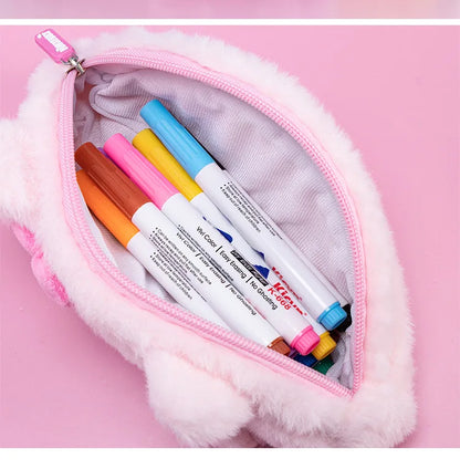 My Little Pony Plush Pencil Case Girls Makeup Bag Portable Coin Purse Cute Stationery Organizer