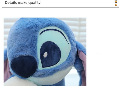 55cm Cartoon Anime Lilo Stitch Plush Toy Blue Hold Duck Stitch Kawaii Plushies Soft Stuffed Doll Big Size Sofa Pillow Kids Gift