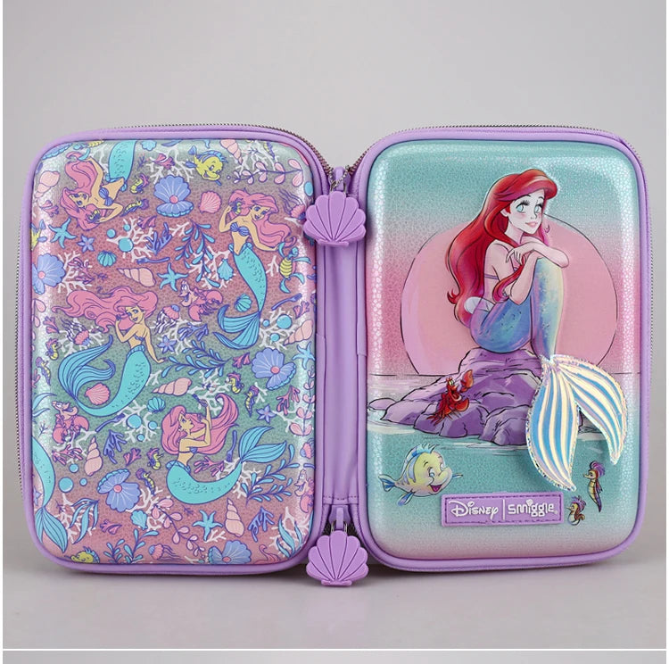 Disney Mermaid Ariel backpack cartoon student zipper ultra light decompression Large capacity backpack