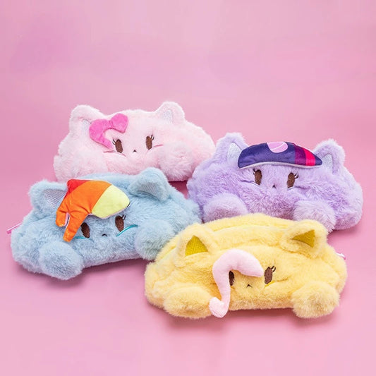 My Little Pony Plush Pencil Case Girls Makeup Bag Portable Coin Purse Cute Stationery Organizer