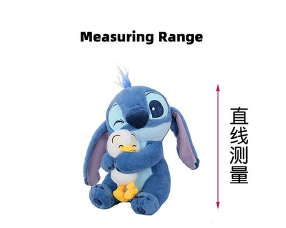 55cm Cartoon Anime Lilo Stitch Plush Toy Blue Hold Duck Stitch Kawaii Plushies Soft Stuffed Doll Big Size Sofa Pillow Kids Gift
