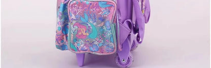 Disney Mermaid Ariel backpack cartoon student zipper ultra light decompression Large capacity backpack
