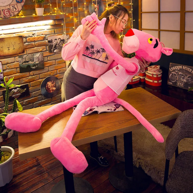 MINISO 50cm~170cm Pink Plush Doll Toys Cute Cartoon Leopard Stuffed Animal Baby Toy Kid Soft Kawaii Stuffed Doll Christmas Gift