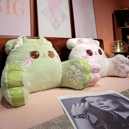 Cartoon soft Animal Cat Plush Backrest Sofa Cushion Stuffed Triangle Pillow On The Bed Gifts