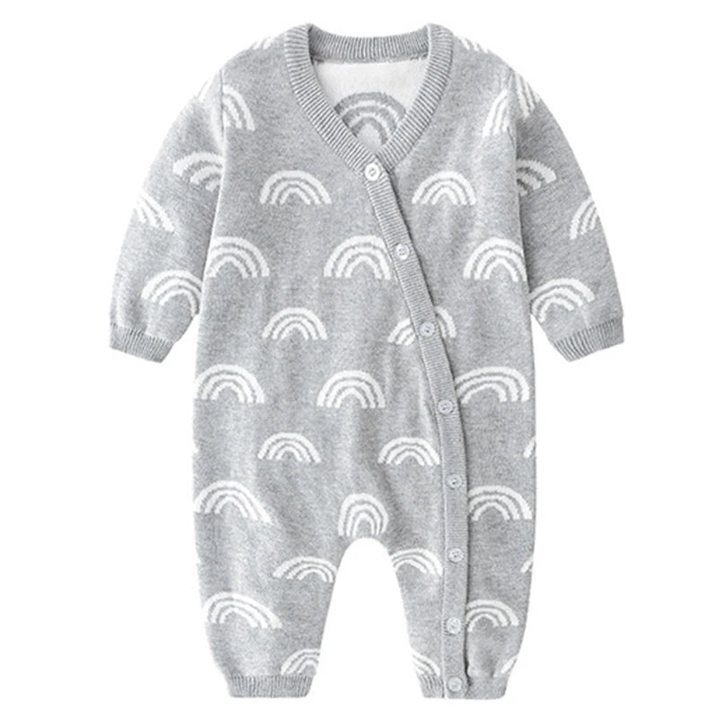 Spring New Toddler Baby Girl Knitting Romper+Hat Floral Embroidery Romper Long Sleeve Autumn Infant Baby Girls Knitting Jumpsuit