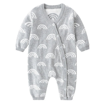 Spring New Toddler Baby Girl Knitting Romper+Hat Floral Embroidery Romper Long Sleeve Autumn Infant Baby Girls Knitting Jumpsuit