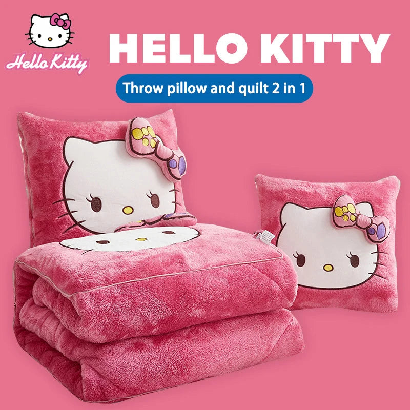 Stitch Blanket Winter Embroidered Pillow Blanket 2-In-1 Sofa Office Nap Blanket Living Room Child Bedroom Blanket Gifts