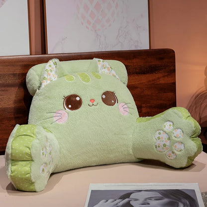 Cartoon soft Animal Cat Plush Backrest Sofa Cushion Stuffed Triangle Pillow On The Bed Gifts