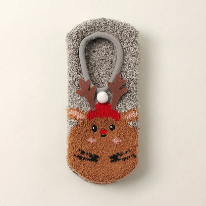 Fall/Winter Floor Socks Warm Non-slip Stockings Indoor Yoga Socks Low Calf Slipper Women Cute Hedgehog Home Hosiery Xmas Gifts