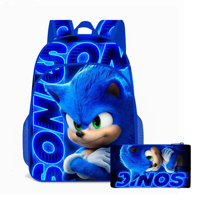 SONIC Sonic Bags for Primary and Secondary School Students and Children's Cartoon School Bag Mochila Ports Backpack Lightening