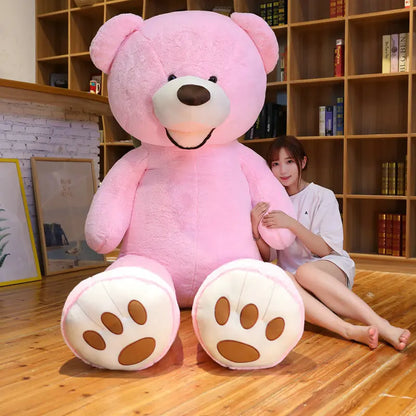 100/130cm Stuffed Giant America Bear Plush Toys Soft Animals Pillow Birthday Valentine's Gifts