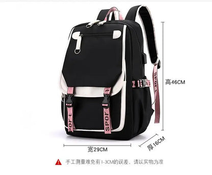 Cute Lilo & Stitch Mochila Feminina Backpack Usb Charging School Bags Teenage Girls Boys Laptop Back Pack Women Travel Bagpacks