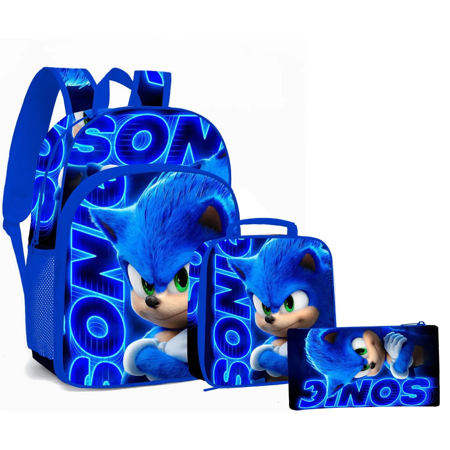SONIC Sonic Bags for Primary and Secondary School Students and Children's Cartoon School Bag Mochila Ports Backpack Lightening