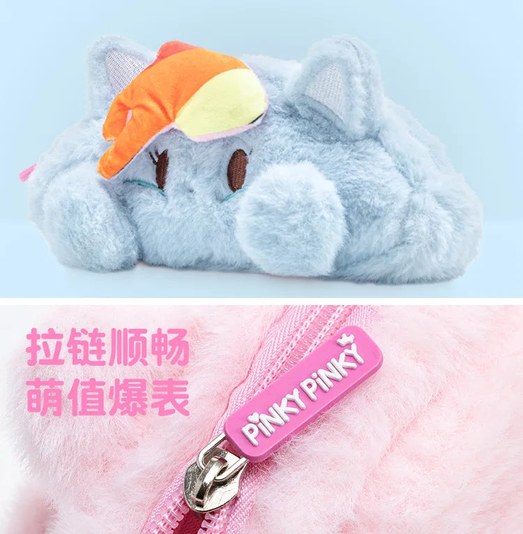 My Little Pony Plush Pencil Case Girls Makeup Bag Portable Coin Purse Cute Stationery Organizer