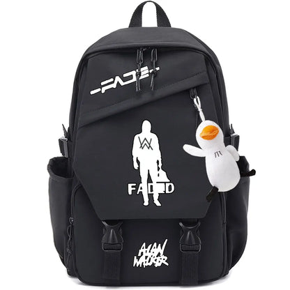 Unisex Marshmallow School Bag Portable Backpack for Business Trips Student Travel Gear   Send the pendant