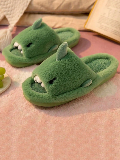Men's Home Cotton Slippers Are Soft, Comfortable and Warm Indoor Fun Cartoon One Word Cotton Slippers