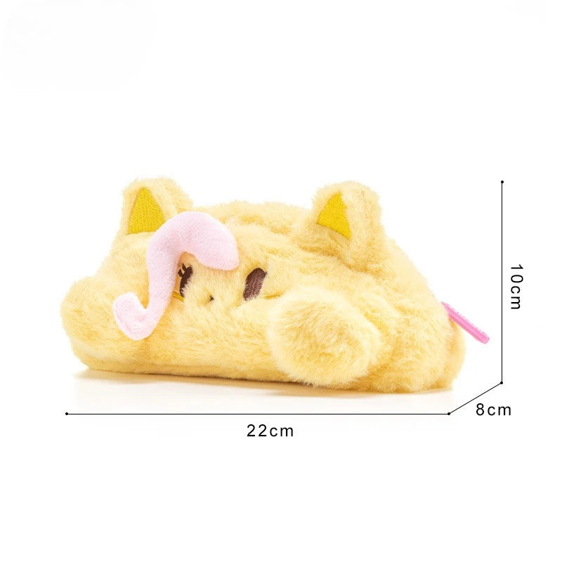 My Little Pony Plush Pencil Case Girls Makeup Bag Portable Coin Purse Cute Stationery Organizer