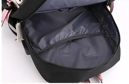 Cute Lilo & Stitch Mochila Feminina Backpack Usb Charging School Bags Teenage Girls Boys Laptop Back Pack Women Travel Bagpacks